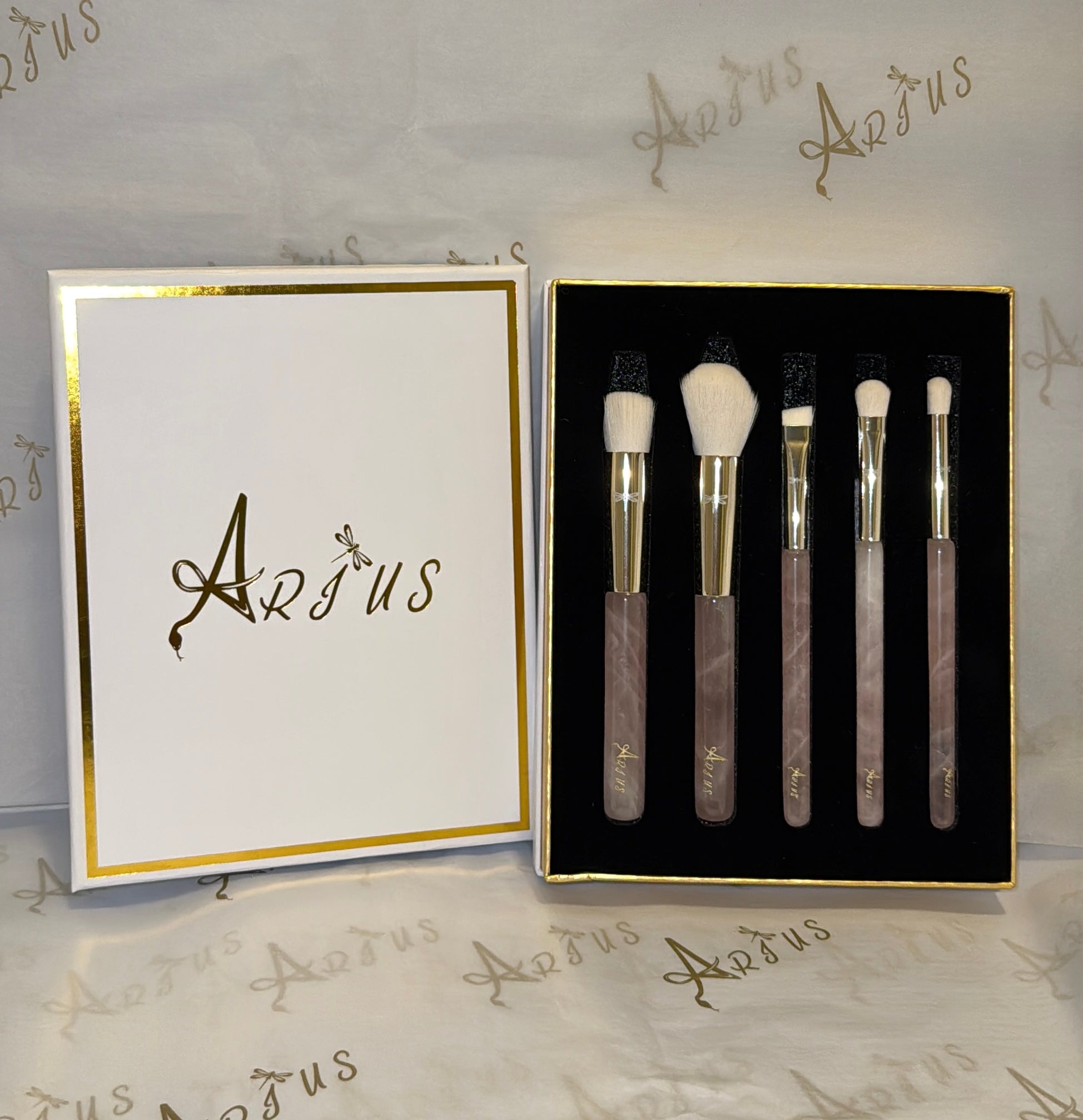 Rose Quartz Makeup Brush Set